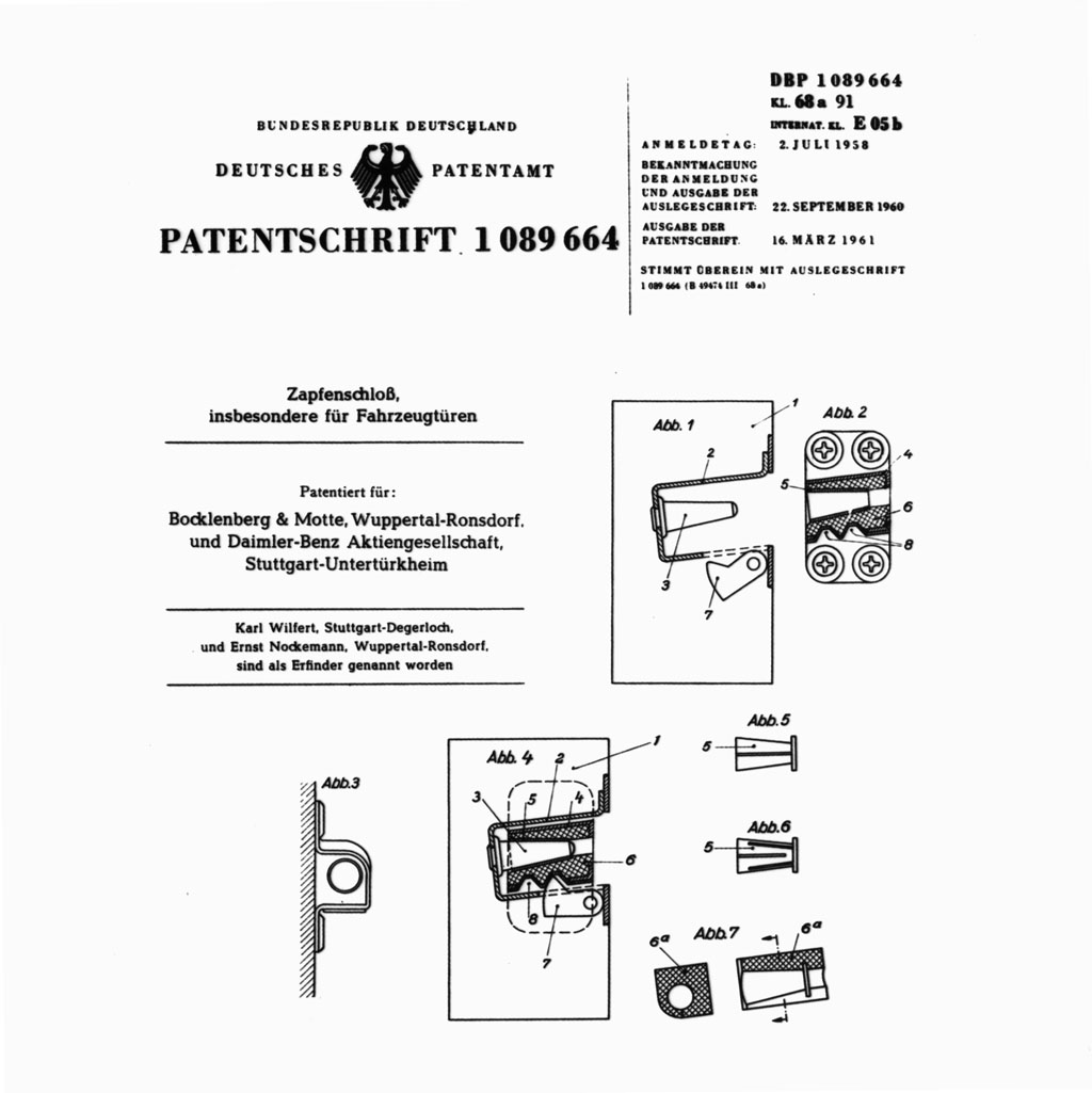 Mercedes benz wedge-pin door lock