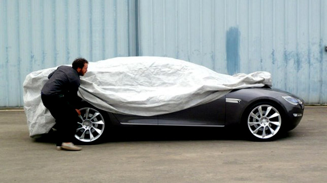 Tesla Model S prototype sedan