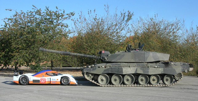 Aston Martin LMP1 vs Challenger II Battle Tank
