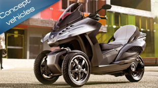 peugeot hybrid3 evolution - urban mobility in three wheels