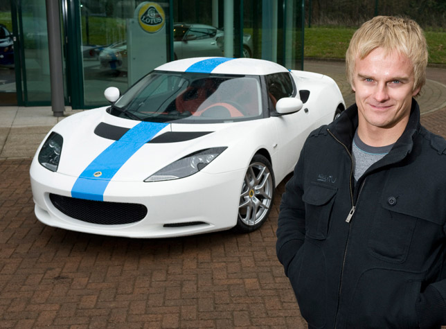 Heikki Kovalainen and his custom Lotus Evora