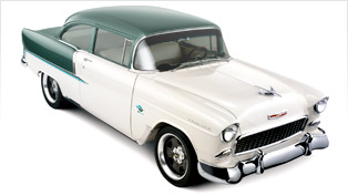 gm performance parts head-turning e-rod 1955 chevy