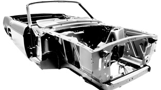 newly forged '67 mustang convertible shell to please classic car restorers