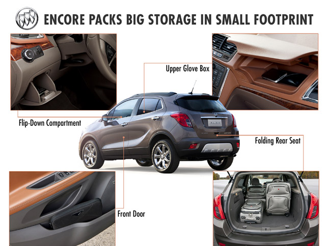 2013 Buick Encore Small Luxury Crossover now with more storage space