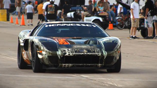hennessey ford gt sets texas mile speed record - 257.7 mph [video]