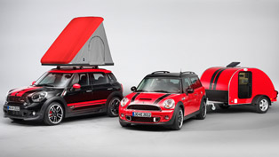 mini goes camping with mini cowley caravan and mini swindon roof top tent