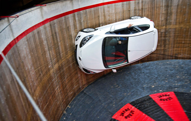 Mazda2 on the Wall of Death