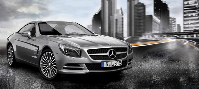 Mercedes-Benz SL with incenio 19-inch multi-spoke wheel