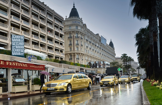 Golden Mercedes-Benz AMG Fleet at the Cannes Film Festival  