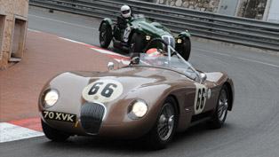 legendary jaguar c-type wins monaco historique