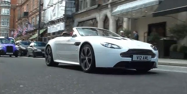 Aston Martin V12 Vantage Roadster on the streets of London