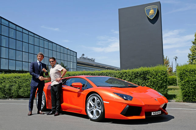 Hans Scheidecker and Automobili Lamborghini President and CEO Stephan Winkelmann