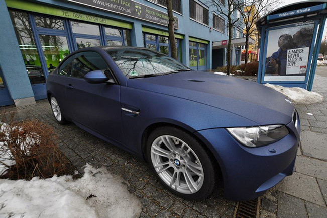 BMW E92 M3 Saphir Matt - Front Angle