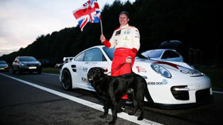 mike newman with porsche 911 - land speed record for blind driver