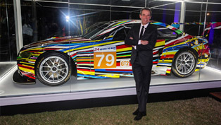 us debut for jeff koons' bmw art car