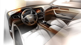 hyundai reveals sonata's first interior rendering