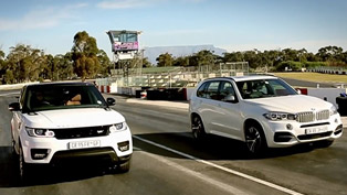 bmw x5 f15 m50d vs range rover sport - drag [video]