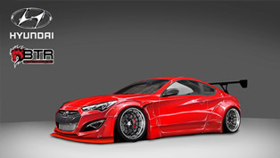 btr hyundai genesis coupe in preparation for sema show