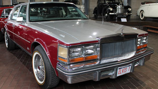elvis presley's cadillac seville on display