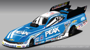 john force and chevrolet reveal the 2015 camaro funny car