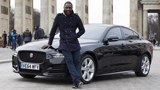 idris elba tests jaguar xe's technology and economical credentials [video]