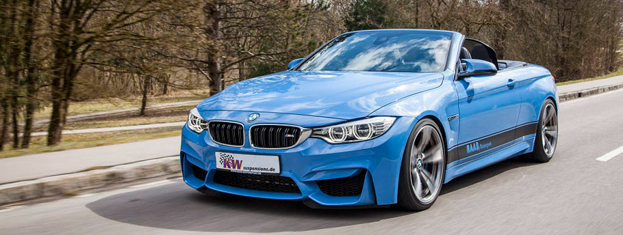 KW BMW M4 Cabrio Front and Side View
