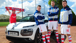 citroen and arsenal football club show a fun video, dedicated to all football fans