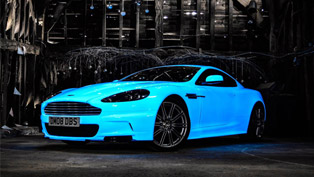 team 46 drives an aston martin dbs that glows in the dark