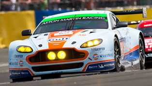 aston martin racing is the current leader in both classes at 2015 le mans 24-hours