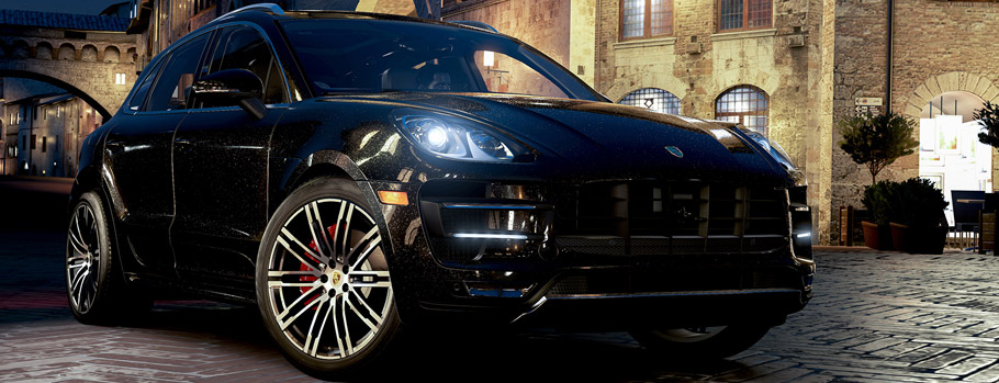 2015 Porsche Macan Turbo Front and Side View