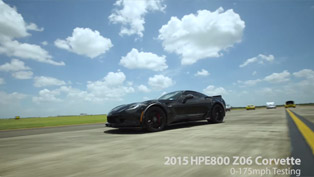 hpe800 empowered chevy z06 corvette handles the 0-175 mph testing [video]
