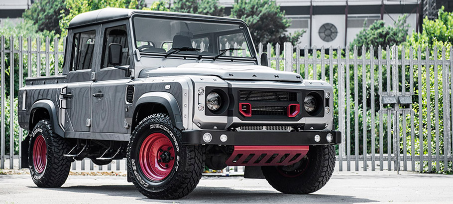 Kahn Land Rover Defender 110 Double Cab Pick Up Front View