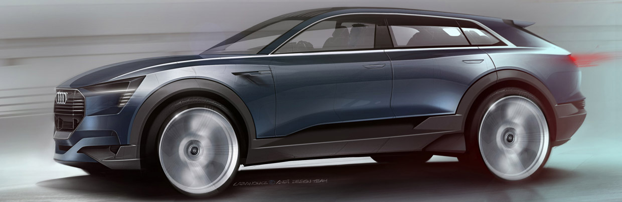 2015 Audi e-tron quattro Concept Side Sketch