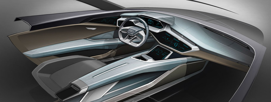 2015 Audi e-tron quattro Concept Interior Sketch