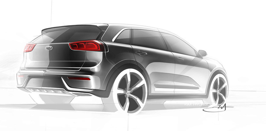 Kia Niro Sketch Rear View