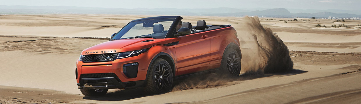 Range Rover Evoque Convertible Front and Side View