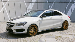 this custom mercedes cla45 is a real turbo sapphire