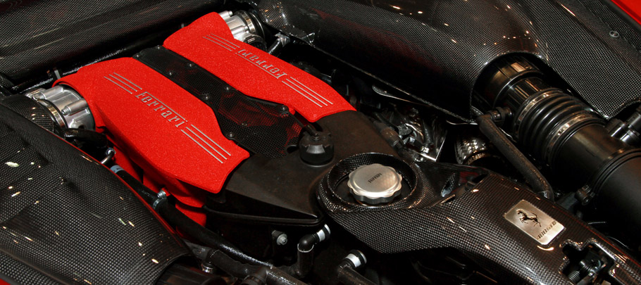 xXx Performance Ferrari 488 GTB Engine with Carbon Fiber Elements