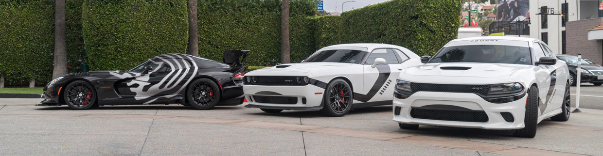 Darth Vader's Dodge Viper ACR and Stormtrooper's Challenger and Charger 