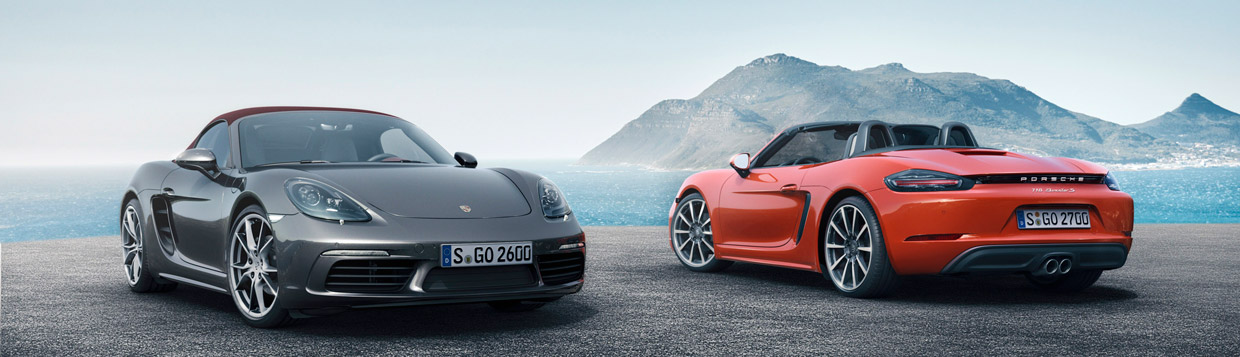 Porsche 718 Boxster and Boxster S Together 