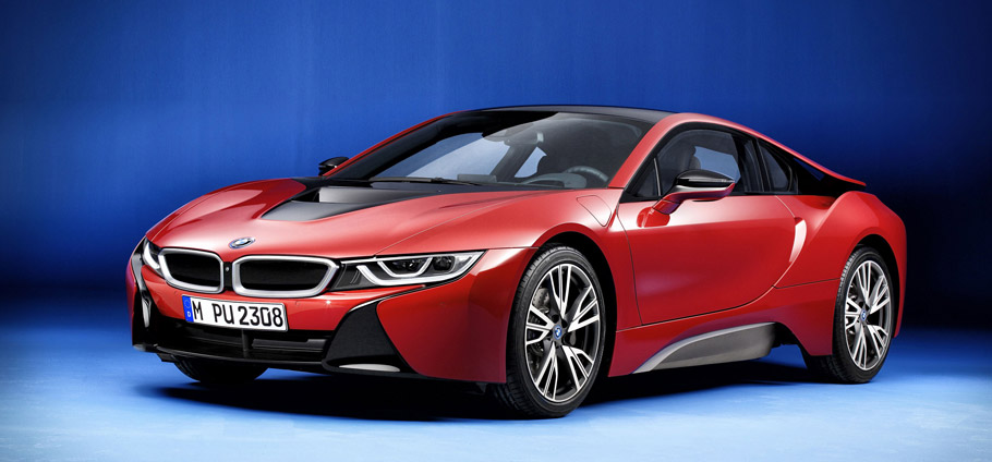 BMW i8 Protonic Red Edition Side View