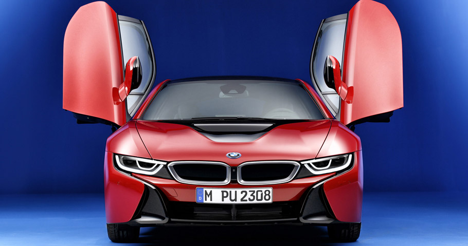 BMW i8 Protonic Red Edition Front View