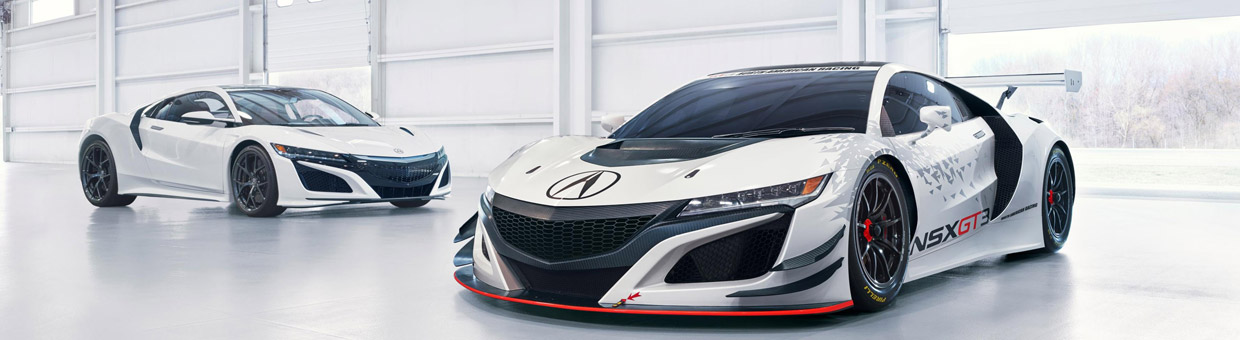 Acura NSX GT3 Race Car and Acura NSX 