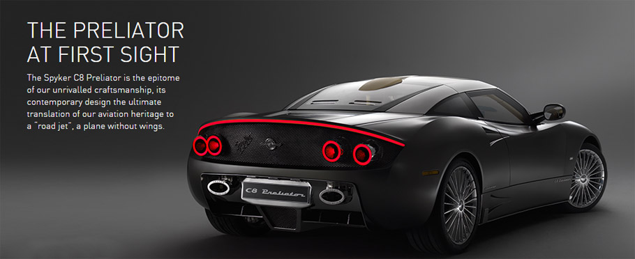 Spyker C8 Preliator Rear View