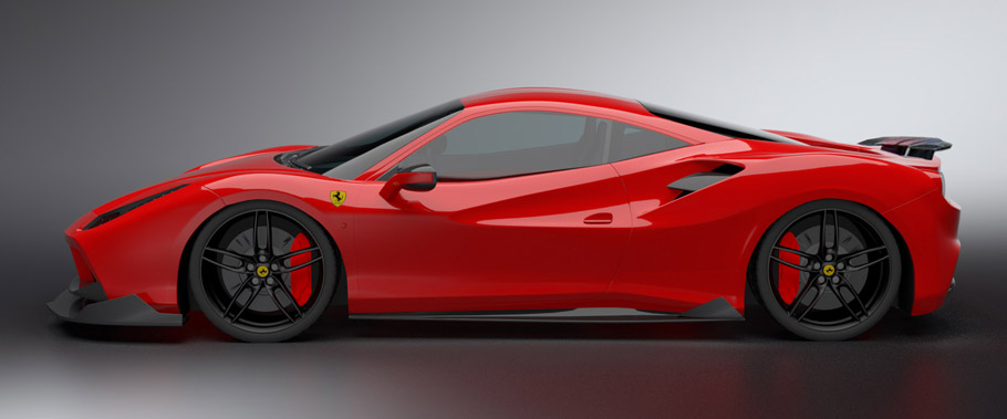 DMC Ferrari 488 GTB ORSO  side view