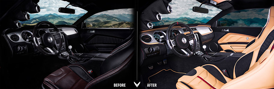 Vilner Shelby Mustang GT500 Super Snake Anniversary Edition before and after second pic