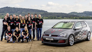 volkswagen golf gti heartbeat and golf r variant performance 35 debut at wörthersee