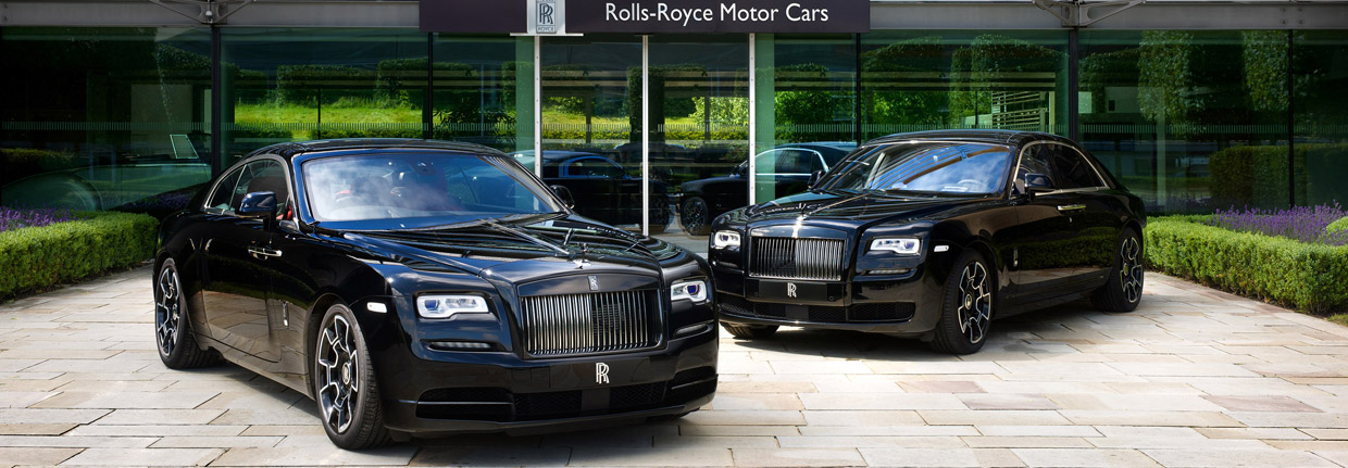Rolls-Royce Wraith Black Badge and Ghost Black Badge front view