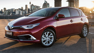 2016 Corolla Hybrid is here. Along with its long nose. 