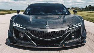 acura nsx gt3 racecar is hot and sweaty on the racetrack